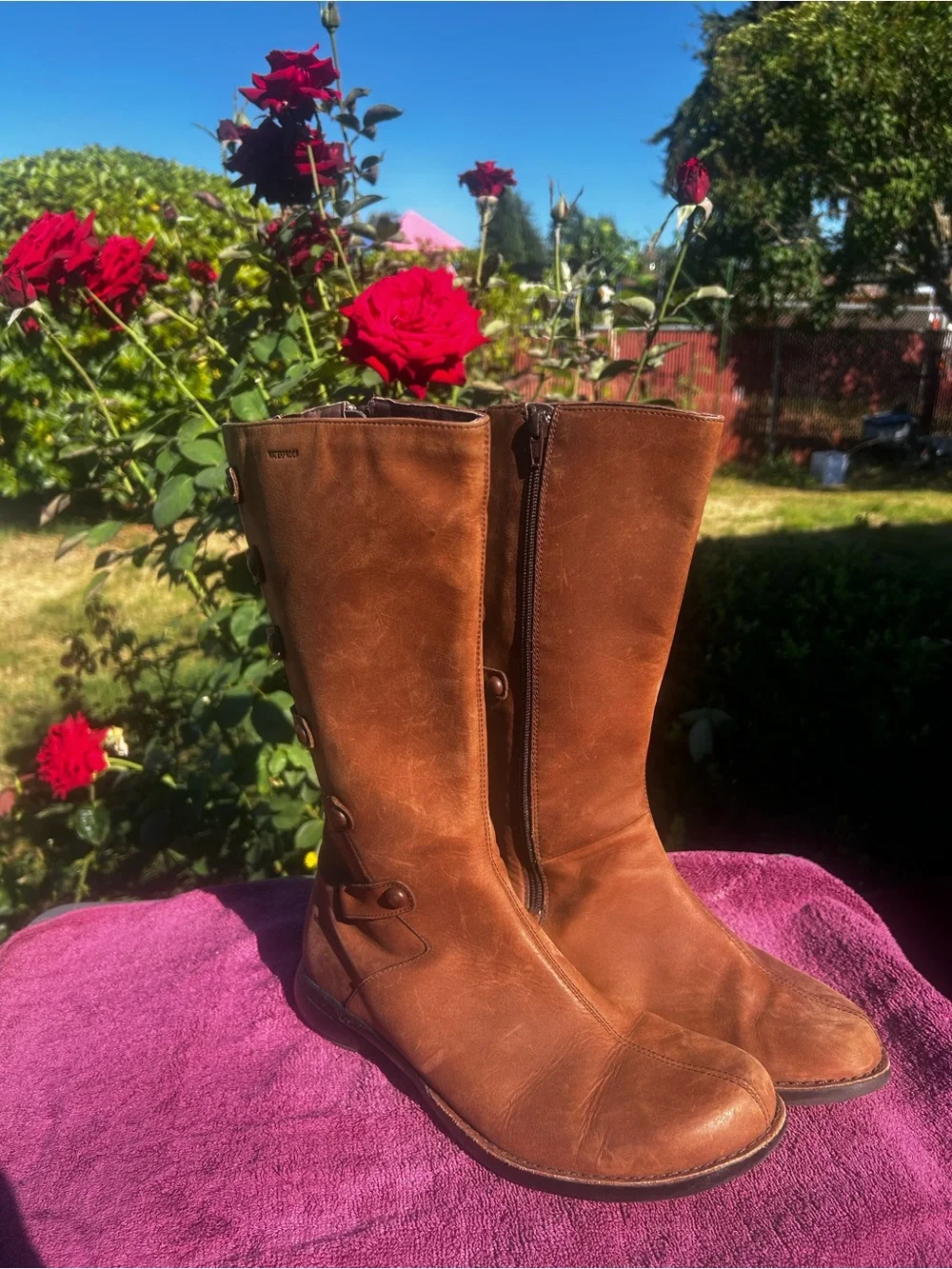 Merrell Tetra Launch Womens Cherry Brown Waterproof Riding Boots Size 10